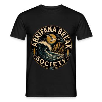 Arrifana Surfing - Men's T-Shirt - black - Front - AI Model Male 178 light (178cm)