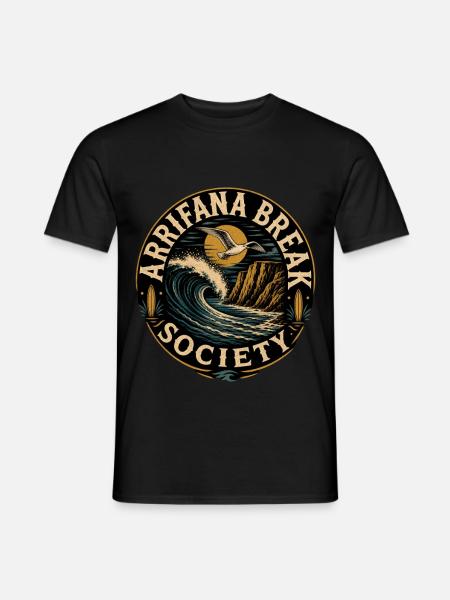 Arrifana Surfen - Männer T-Shirt - Schwarz