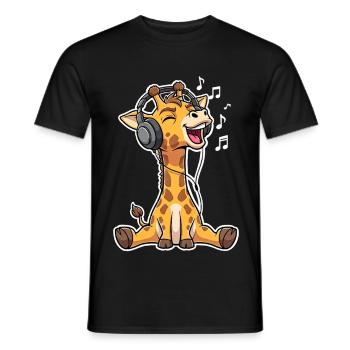Musique Girafe - T-shirt homme - noir - Devant - AI Model Male 178 light (178cm)