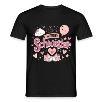 Ich werde Schwester Rosa Design - Männer T-Shirt - Schwarz - Vorne - AI Model Male 178 light (178cm)