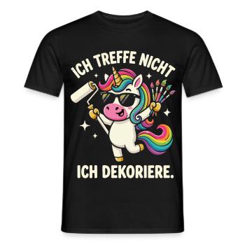 Ich treffe Nicht Ich dekoriere - Männer T-Shirt - Schwarz - Vorne - AI Model Male 178 light (178cm)