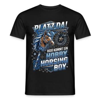 Platz Da Hier Kommt EIN Hobby Horsing Boy - Männer T-Shirt - Schwarz - Vorne - AI Model Male 178 light (178cm)