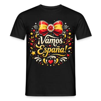 Vamos España Festif - T-shirt homme - noir - Devant - AI Model Male 178 light (178cm)