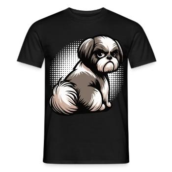 Shih tzu Shih tzus Shih tzu Besitzer Shih tzu fan - Männer T-Shirt - Schwarz - Vorne - AI Model Male 178 light (178cm)