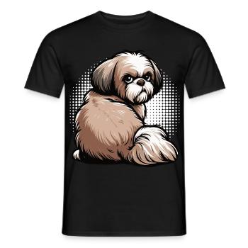 Shih tzu Shih tzus Shih tzu Besitzer Shih tzu fan - Männer T-Shirt - Schwarz - Vorne - AI Model Male 178 light (178cm)