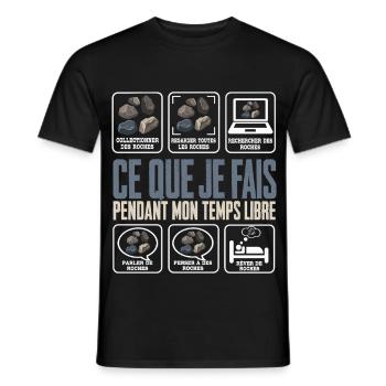 Géologue Cadeau humour personnalisé - T-shirt homme - noir - Devant - AI Model Male 178 light (178cm)