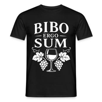 Ich trinke also bin ich | Wein Spruch - Männer T-Shirt - Schwarz - Vorne - AI Model Male 178 light (178cm)