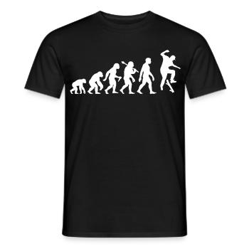 Skateboard Evolution Men's and Boys' Skatboarder - Men's T-Shirt - black - Front - AI Model Male 178 light (178cm)