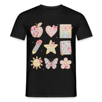 Einbeziehung des Sonderpädagogiklehrers im Sonderunterricht - Männer T-Shirt - Schwarz - Vorne - AI Model Male 178 light (178cm)