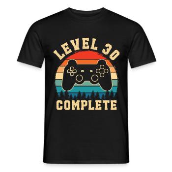Level 30 complete – 30th anniversary gift - Men's T-Shirt - black - Front - AI Model Male 178 light (178cm)