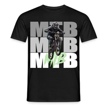 MTB - Men's T-Shirt - black - Front - AI Model Male 178 light (178cm)