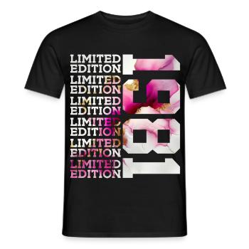 LIMITED EDITION 1981 - 45 YEARS - 45TH BIRTHDAY - Men's T-Shirt - black - Front - AI Model Male 178 light (178cm)