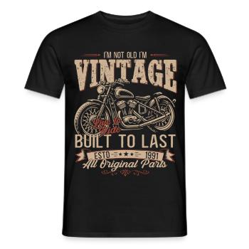 35. Geburtstag Geschenk Motorradfahrer Biker 1991 - Männer T-Shirt - Schwarz - Vorne - AI Model Male 178 light (178cm)