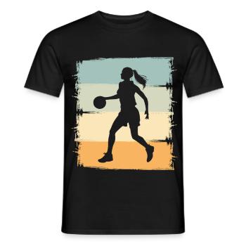 Women's Basketball - Men's T-Shirt - black - Front - AI Model Male 178 light (178cm)
