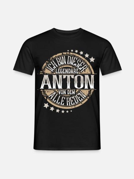 Anton - Männer T-Shirt - Schwarz