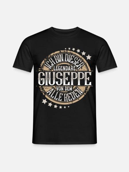 Giuseppe - Männer T-Shirt - Schwarz