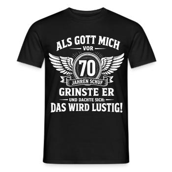 Lustiges Geschenk zum 70. Geburtstag - Männer T-Shirt - Schwarz - Vorne - AI Model Male 178 light (178cm)