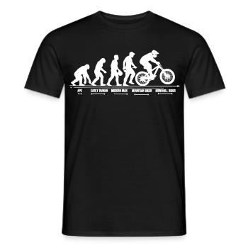 Mountain Bike Evolution Downhill MTB Gift - Men's T-Shirt - black - Front - AI Model Male 178 light (178cm)