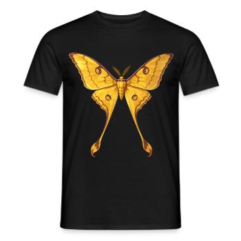 Comet Moth Argema mittrei Anime Style - Men's T-Shirt - black - Front - AI Model Male 178 light (178cm)