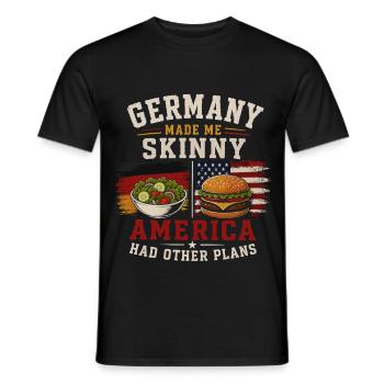 German American Origin and Tradition - Men's T-Shirt - black - Front - AI Model Male 178 light (178cm)