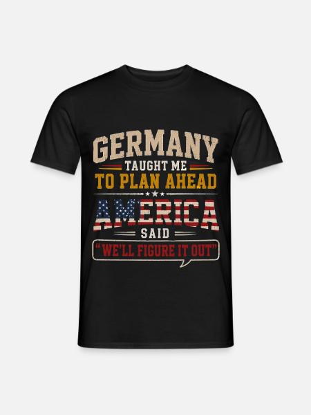 Deutscher Amerikaner Deutsche Wurzeln Stolz - Männer T-Shirt - Schwarz