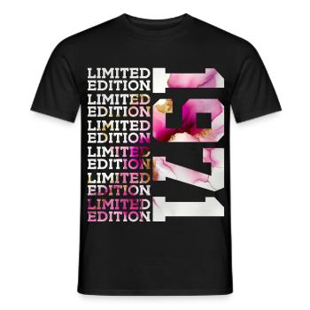 LIMITED EDITION 1971 - 55 YEARS - 55TH BIRTHDAY - Men's T-Shirt - black - Front - AI Model Male 178 light (178cm)