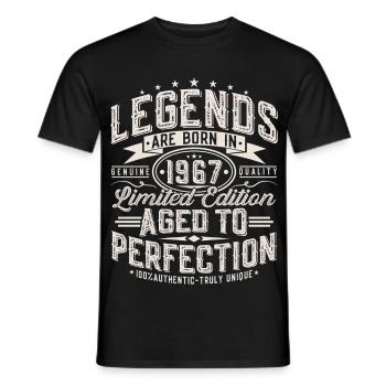 1967 Vintage Birthday Vintage Retro Gift - Men's T-Shirt - black - Front - AI Model Male 178 light (178cm)