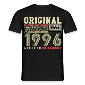 Original octobre 1996 – 30e anniversaire Rétro - T-shirt homme - noir - Devant - AI Model Male 178 light (178cm)