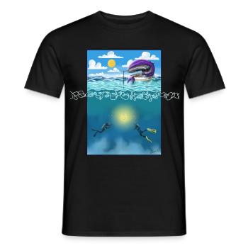 Le « vieux » et la mer - T-shirt homme - noir - Devant - AI Model Male 178 light (178cm)