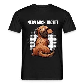 Nerv mich Nicht Langhaardackel Dackel Dackelhalter - Männer T-Shirt - Schwarz - Vorne - AI Model Male 178 light (178cm)
