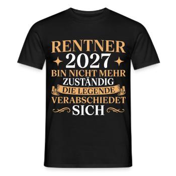 Rentner 2027 Legende verabschiedet sich - Männer T-Shirt - Schwarz - Vorne - AI Model Male 178 light (178cm)