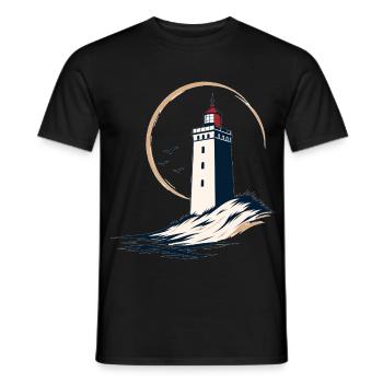 Rubjerg Knude Leuchtturm – Dänemark - Männer T-Shirt - Schwarz - Vorne - AI Model Male 178 light (178cm)