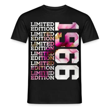 ÉDITION LIMITÉE 1966 - 60 ANS - 60E ANNIVERSAIRE - T-shirt homme - noir - Devant - AI Model Male 178 light (178cm)