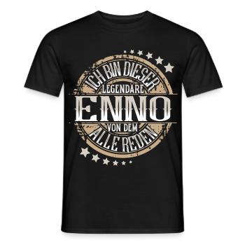 Enno - T-shirt homme - noir - Devant - AI Model Male 178 light (178cm)