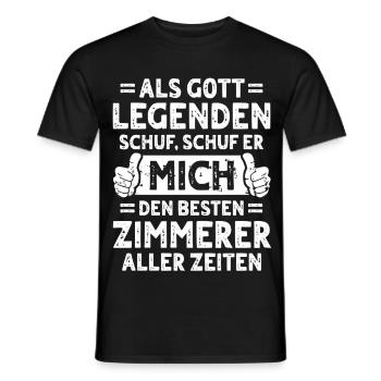 Zimmerer - Männer T-Shirt - Schwarz - Vorne - AI Model Male 178 light (178cm)