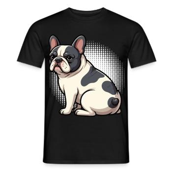 French Bulldog Frenchie Frenchie Owner - Men's T-Shirt - black - Front - AI Model Male 178 light (178cm)