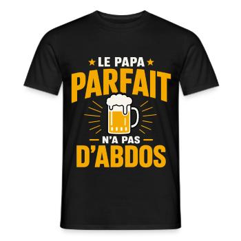 Papa Parfait Cadeau humour personnalisé - T-shirt homme - noir - Devant - AI Model Male 178 light (178cm)