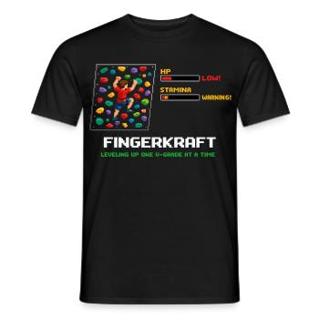 Bloc rétro en pixel art : Dire monter de niveau - T-shirt homme - noir - Devant - AI Model Male 178 light (178cm)