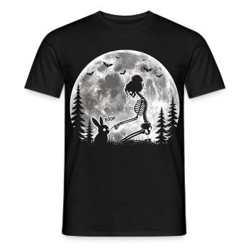 Skeleton Boop Creepy Cute Bunny Goth - Men's T-Shirt - black - Front - AI Model Male 178 light (178cm)