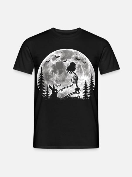 Skelettboop, gruselig, niedlich, Hasen, Goth, - Männer T-Shirt - Schwarz