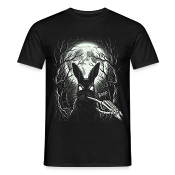 Skeleton Boop Creepy Cute Bunny Goth - Men's T-Shirt - black - Front - AI Model Male 178 light (178cm)