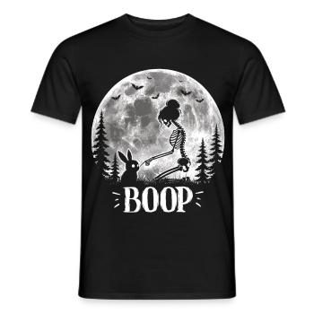 Skeleton Boop Creepy Cute Bunny Goth - Men's T-Shirt - black - Front - AI Model Male 178 light (178cm)