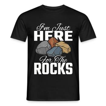 Don de collectionneur de pierres juste ici pour The Rocks - T-shirt homme - noir - Devant - AI Model Male 178 light (178cm)