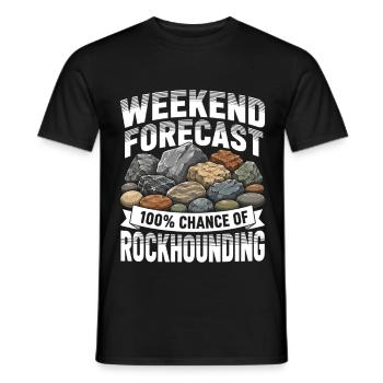 Prédiction du week-end : Chance de collecter des pierres - T-shirt homme - noir - Devant - AI Model Male 178 light (178cm)