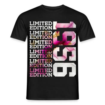 LIMITED EDITION 1956 - 70 YEARS - 70TH BIRTHDAY - Men's T-Shirt - black - Front - AI Model Male 178 light (178cm)