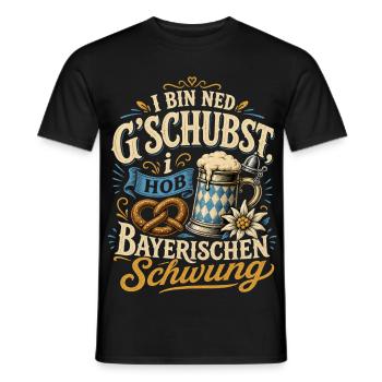 Bayerischer Spruch - Männer T-Shirt - Schwarz - Vorne - AI Model Male 178 light (178cm)