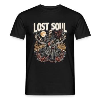 Verlorene Seele - Männer T-Shirt - Schwarz - Vorne - AI Model Male 178 light (178cm)
