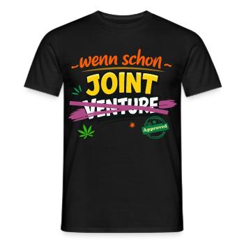 Joint pur - ohne Venture - Männer T-Shirt - Schwarz - Vorne - AI Model Male 178 light (178cm)