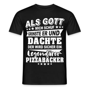 Pizzabäcker - Männer T-Shirt - Schwarz - Vorne - AI Model Male 178 light (178cm)