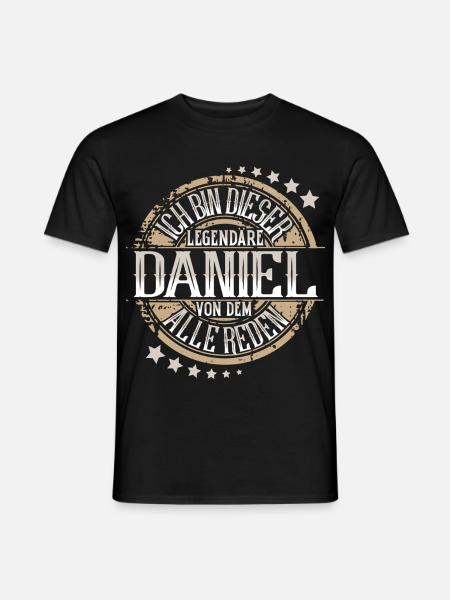 Daniel - Männer T-Shirt - Schwarz